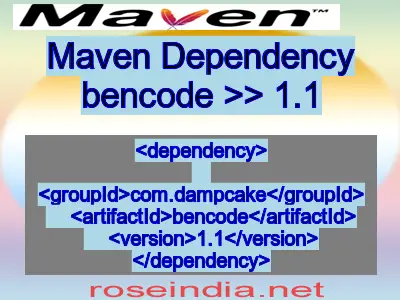 Maven dependency of bencode version 1.1