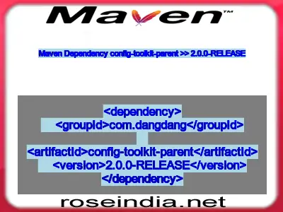 Maven dependency of config-toolkit-parent version 2.0.0-RELEASE