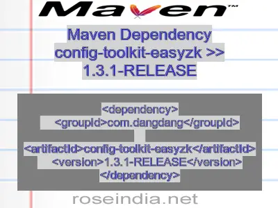 Maven dependency of config-toolkit-easyzk version 1.3.1-RELEASE