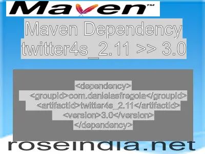 Maven dependency of twitter4s_2.11 version 3.0