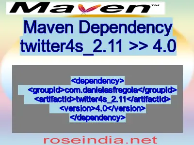 Maven dependency of twitter4s_2.11 version 4.0