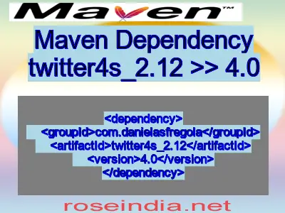 Maven dependency of twitter4s_2.12 version 4.0