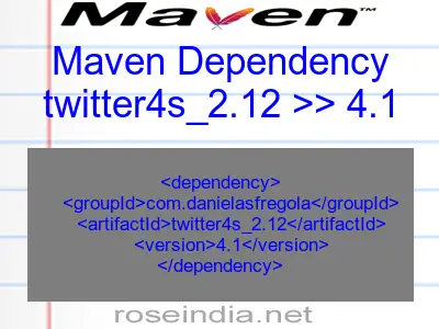 Maven dependency of twitter4s_2.12 version 4.1