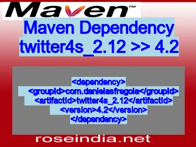 Maven dependency of twitter4s_2.12 version 4.2