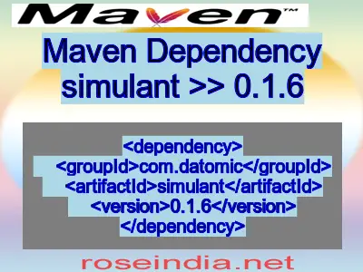 Maven dependency of simulant version 0.1.6