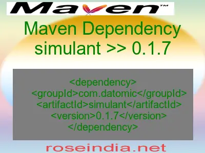 Maven dependency of simulant version 0.1.7