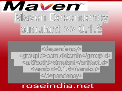 Maven dependency of simulant version 0.1.8