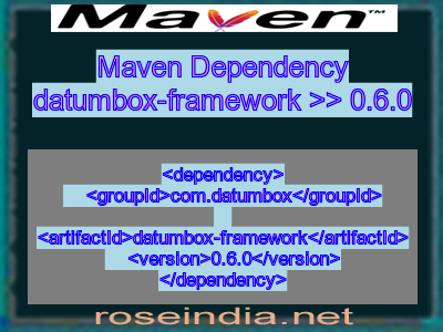 Maven dependency of datumbox-framework version 0.6.0