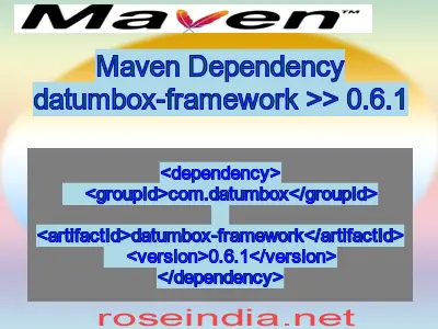 Maven dependency of datumbox-framework version 0.6.1