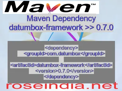 Maven dependency of datumbox-framework version 0.7.0