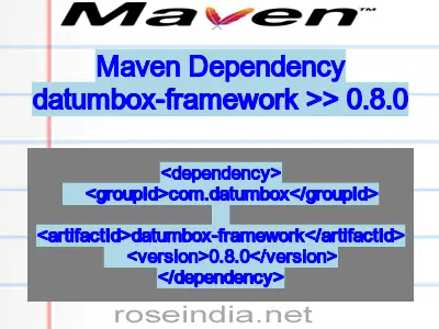 Maven dependency of datumbox-framework version 0.8.0
