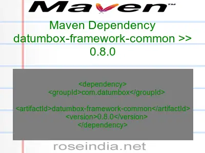 Maven dependency of datumbox-framework-common version 0.8.0
