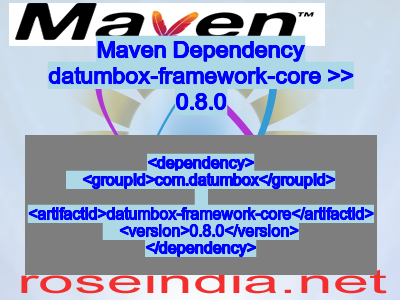 Maven dependency of datumbox-framework-core version 0.8.0
