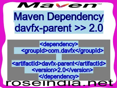 Maven dependency of davfx-parent version 2.0