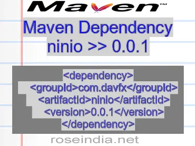 Maven dependency of ninio version 0.0.1