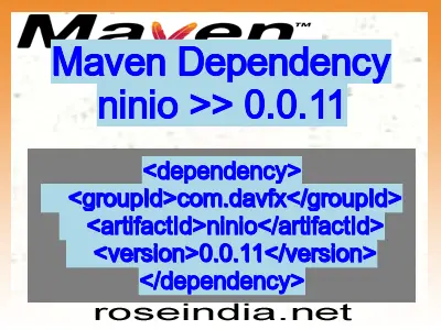 Maven dependency of ninio version 0.0.11