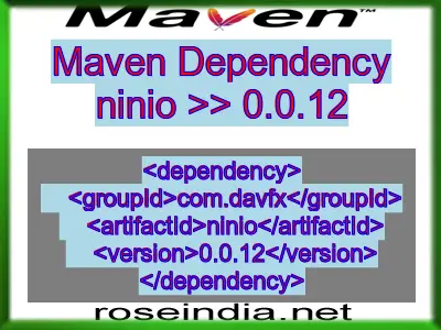 Maven dependency of ninio version 0.0.12