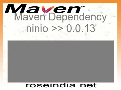 Maven dependency of ninio version 0.0.13