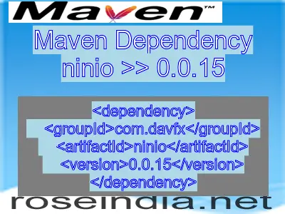 Maven dependency of ninio version 0.0.15