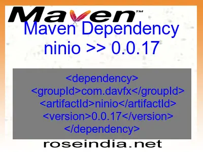 Maven dependency of ninio version 0.0.17