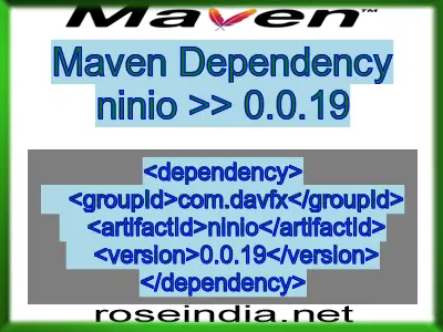 Maven dependency of ninio version 0.0.19