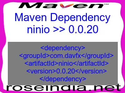 Maven dependency of ninio version 0.0.20