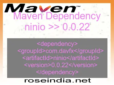 Maven dependency of ninio version 0.0.22