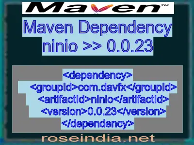 Maven dependency of ninio version 0.0.23