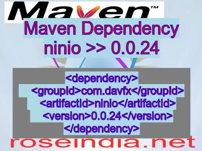 Maven dependency of ninio version 0.0.24