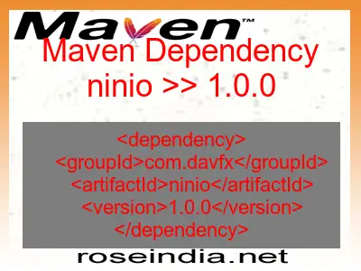 Maven dependency of ninio version 1.0.0