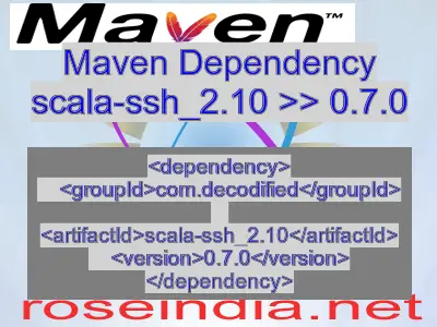 Maven dependency of scala-ssh_2.10 version 0.7.0