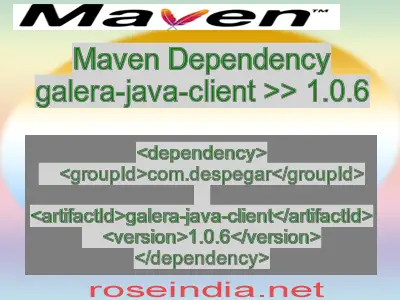 Maven dependency of galera-java-client version 1.0.6