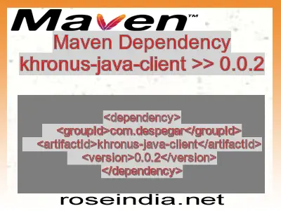 Maven dependency of khronus-java-client version 0.0.2