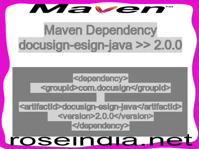 Maven dependency of docusign-esign-java version 2.0.0