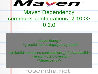 Maven dependency of commons-continuations_2.10 version 0.2.0