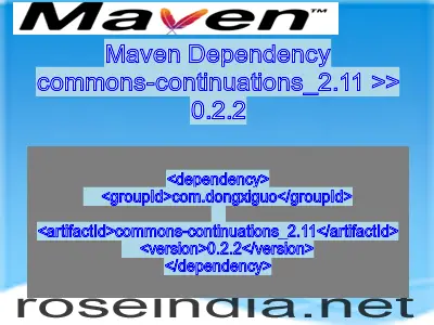 Maven dependency of commons-continuations_2.11 version 0.2.2