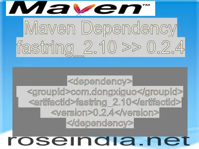 Maven dependency of fastring_2.10 version 0.2.4