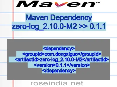 Maven dependency of zero-log_2.10.0-M2 version 0.1.1