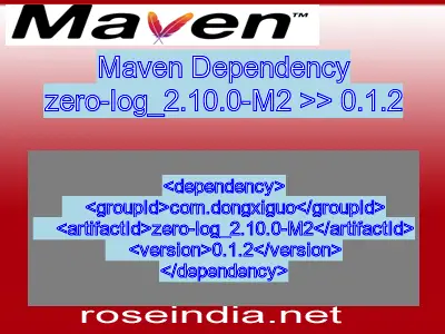 Maven dependency of zero-log_2.10.0-M2 version 0.1.2