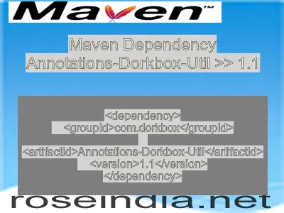 Maven dependency of Annotations-Dorkbox-Util version 1.1