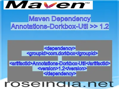 Maven dependency of Annotations-Dorkbox-Util version 1.2