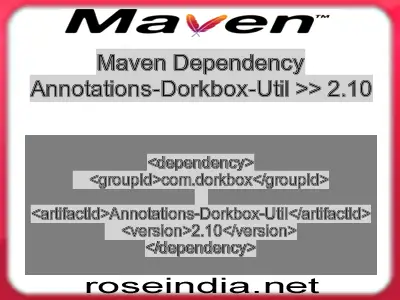 Maven dependency of Annotations-Dorkbox-Util version 2.10