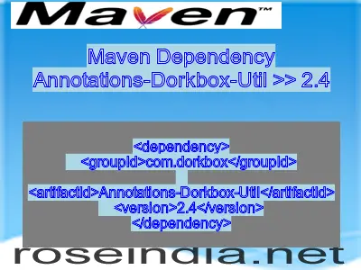 Maven dependency of Annotations-Dorkbox-Util version 2.4