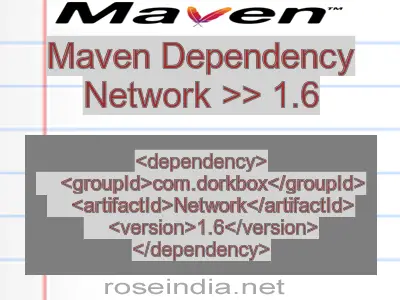 Maven dependency of Network version 1.6