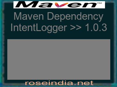 Maven dependency of IntentLogger version 1.0.3