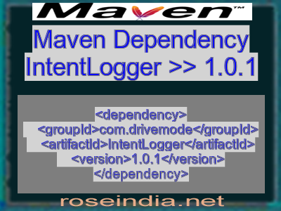 Maven dependency of IntentLogger version 1.0.1