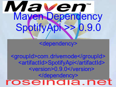 Maven dependency of SpotifyApi version 0.9.0