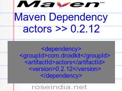 Maven dependency of actors version 0.2.12