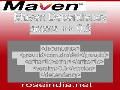 Maven dependency of actors version 0.3