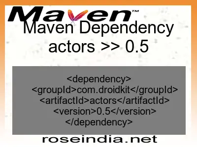 Maven dependency of actors version 0.5